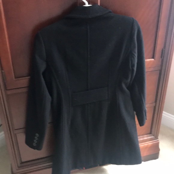Anne Klein women’s black knee length pea coat - Picture 3 of 4